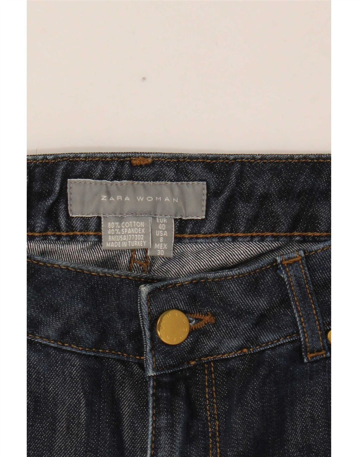 Zara Short en jean pour femme EU 40 Medium W30 Bleu marine Coton