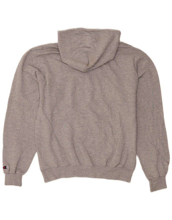 Champion Pull à Capuche Graphique Homme Gris Moyen Moucheté Coton