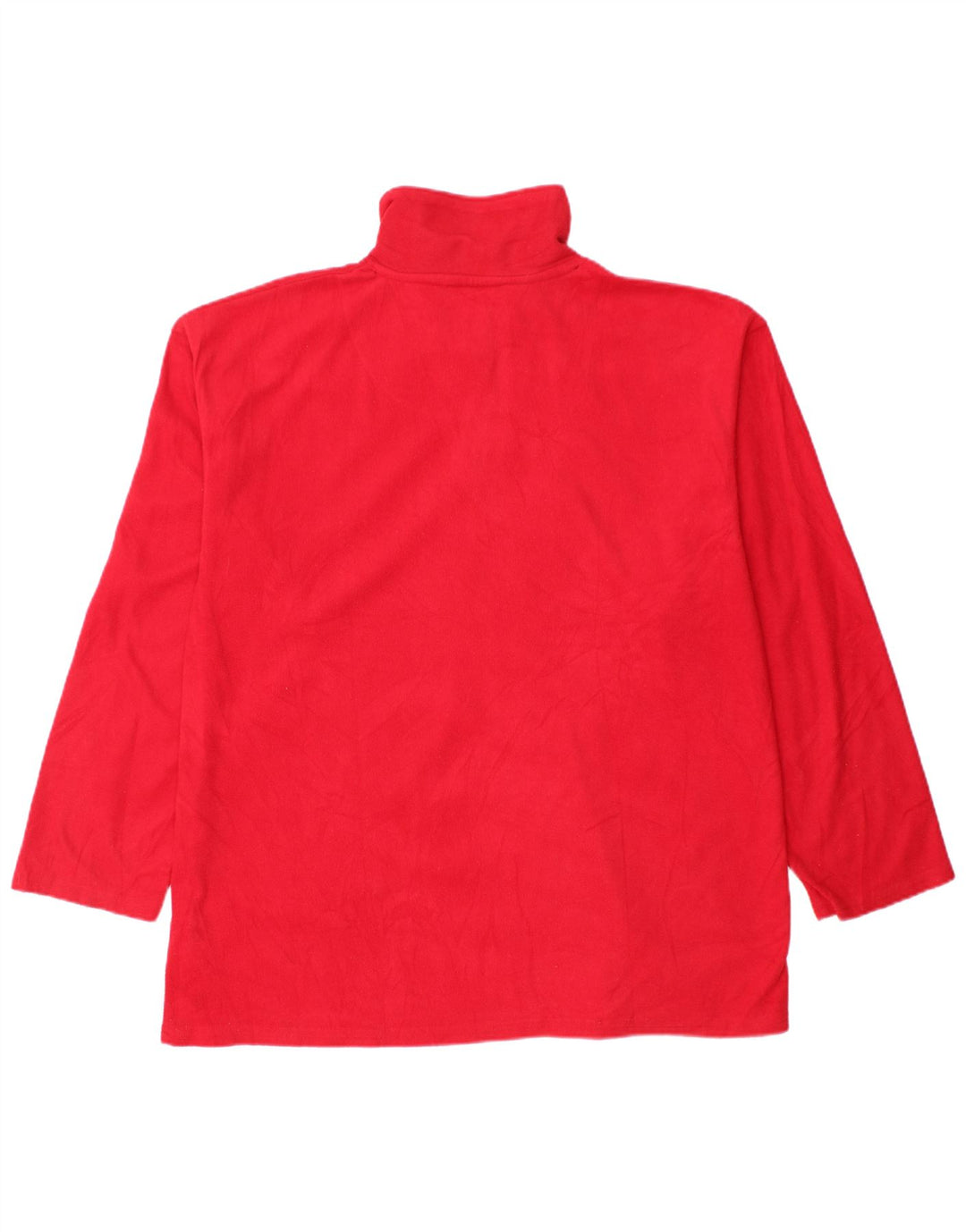 CHAPS Mens Zip Neck Fleece Jumper Large Red Polyester