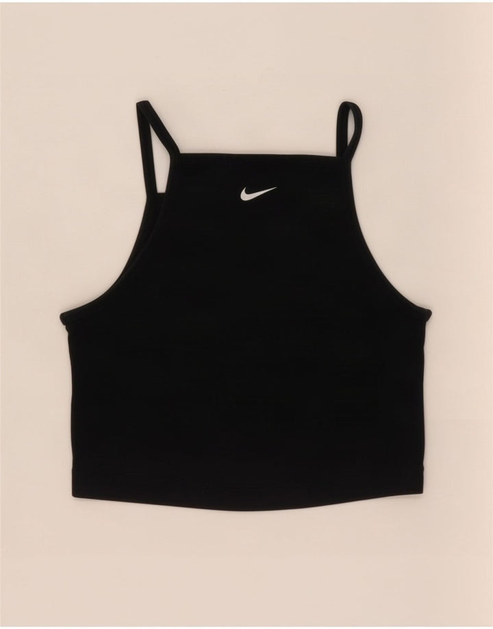 Nike Womens Cami Top UK 8 Small Noir Coton