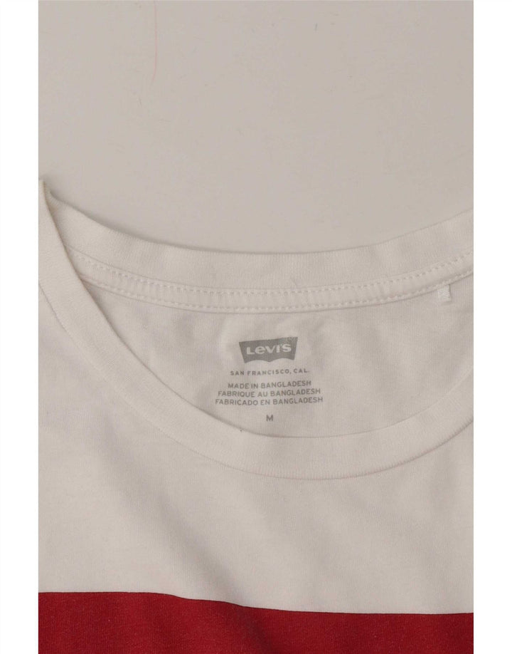 Levi's T-Shirt Graphique Femme UK 14 Blanc Moyen