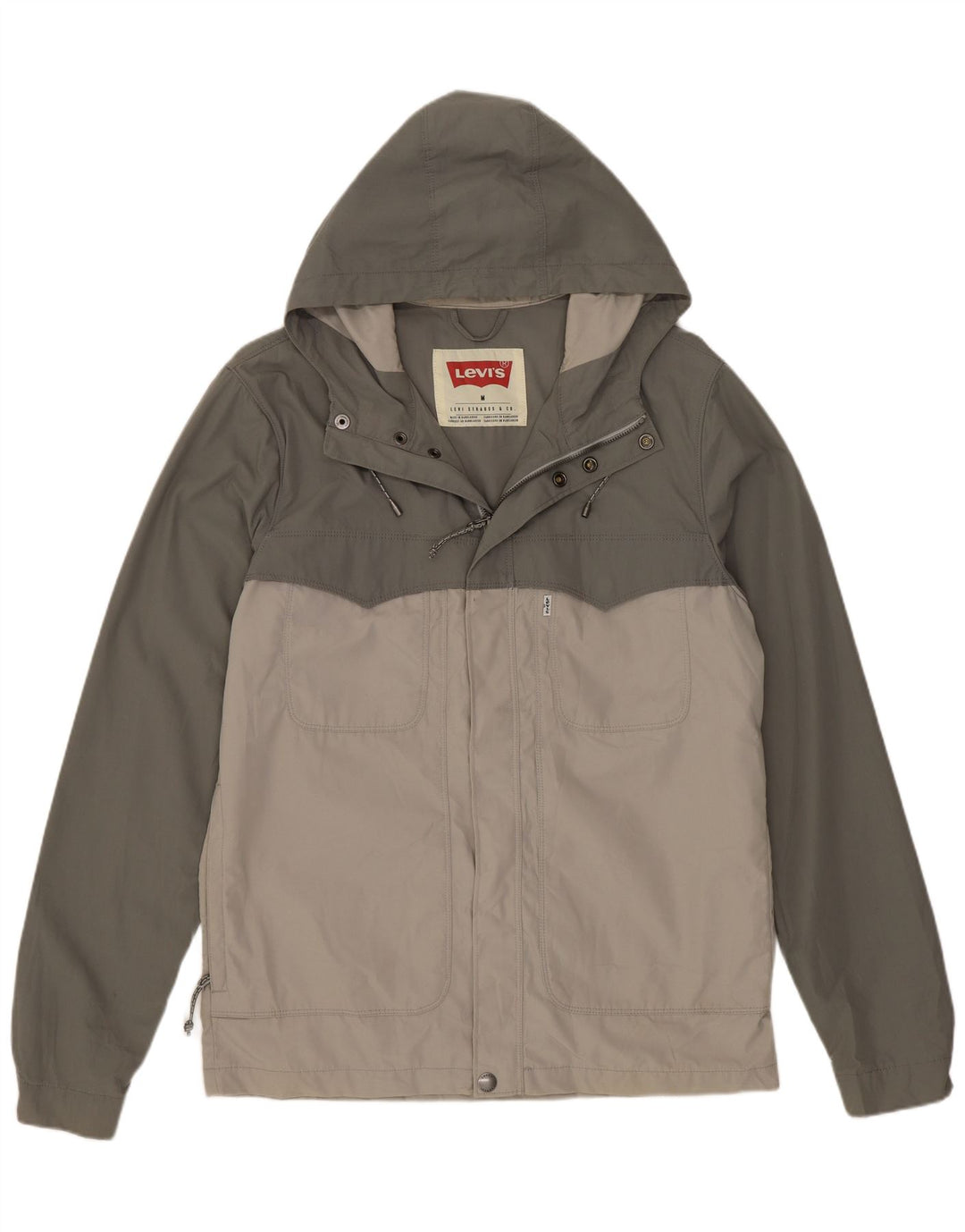 Levi's Veste de pluie à capuche pour homme UK 38 Polyester color block vert moyen