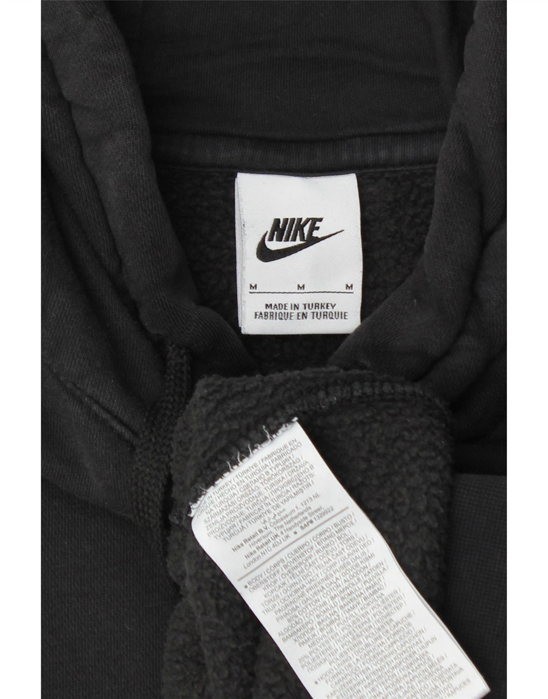 NIKE Pull à capuche graphique pour homme en coton noir moyen