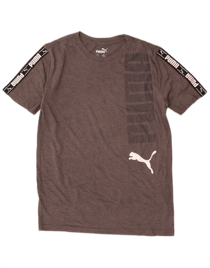 PUMA T-shirt graphique pour garçon 14-15 ans, grand gris