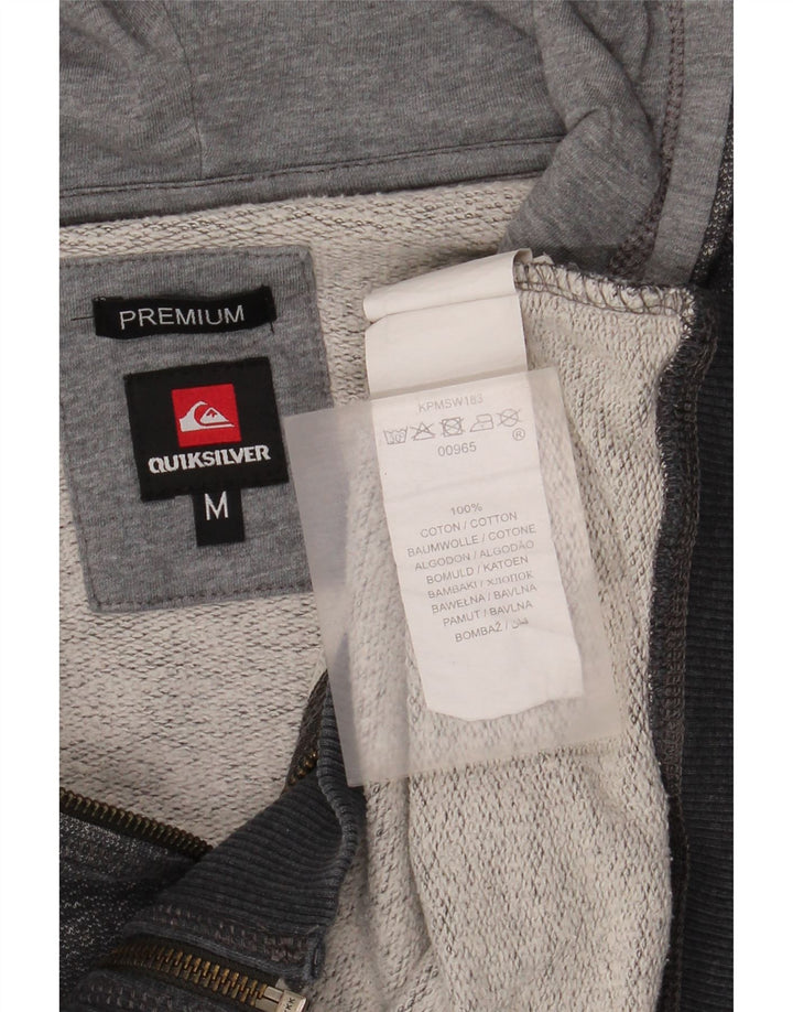 Quiksilver Sweat à Capuche Zippé Premium Homme Gris Moyen Coton