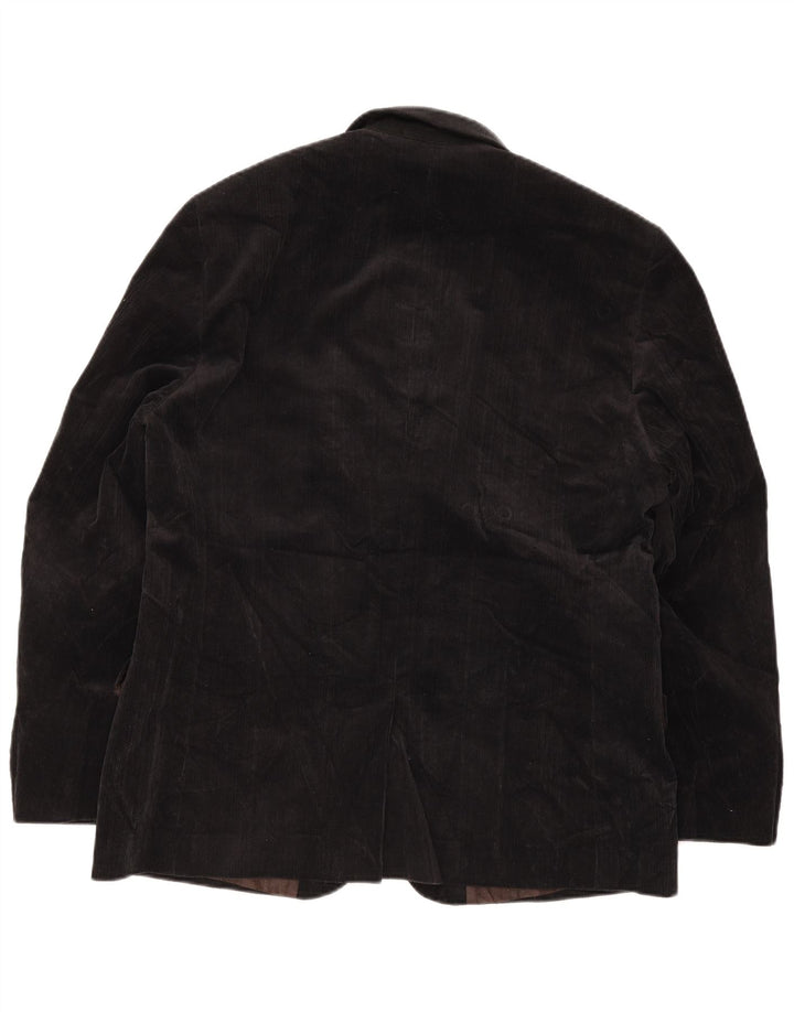 Jasper Conran Veste blazer en velours côtelé à 2 boutons pour homme UK 40 Grand coton noir
