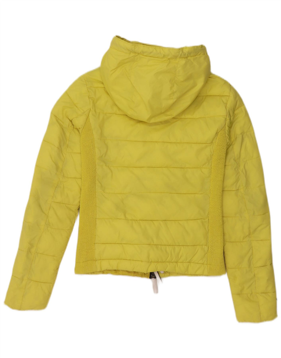 SUPERDRY Veste matelassée à capuche pour femme UK 14 Nylon jaune moyen