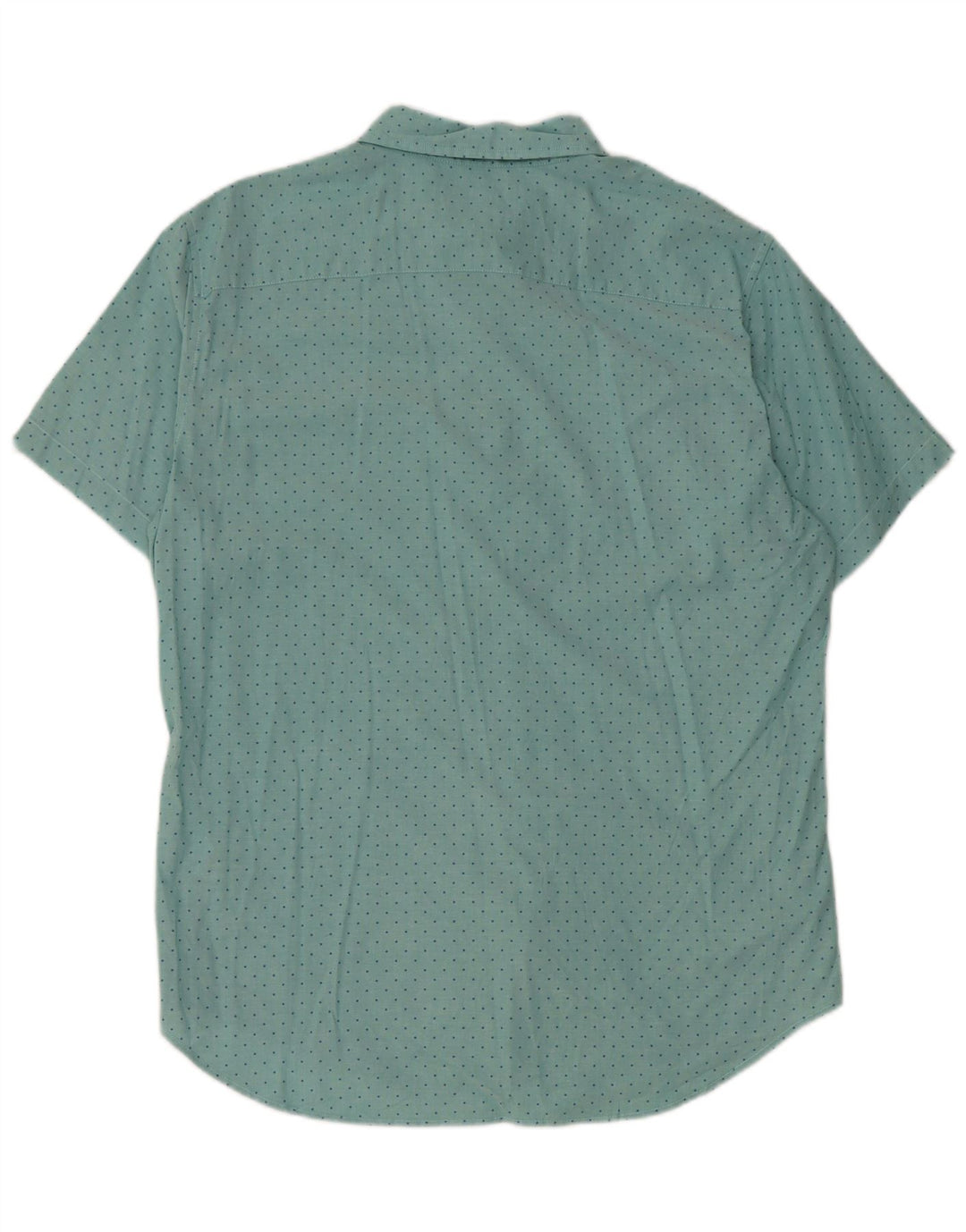 BONOBOS Chemise ajustée à manches courtes pour homme en coton à pois bleus