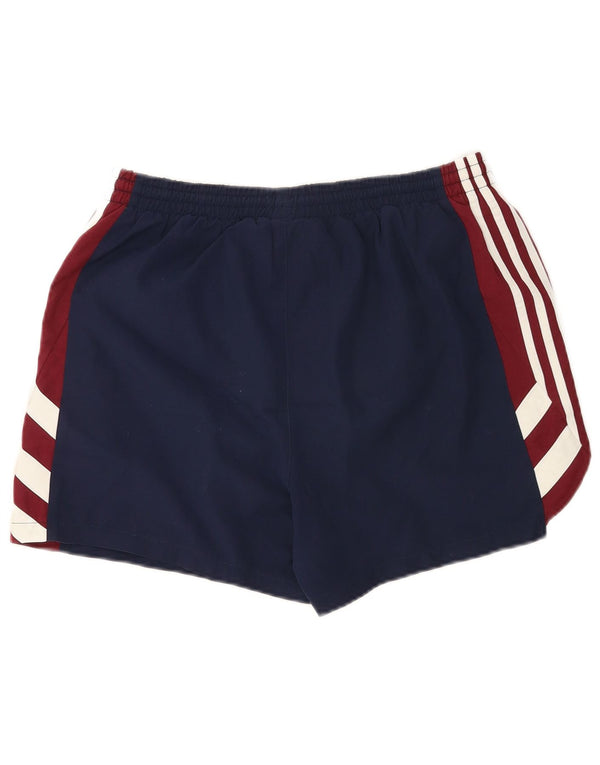 Adidas Short de sport pour homme UK 44 Large Bleu marine Colourblock