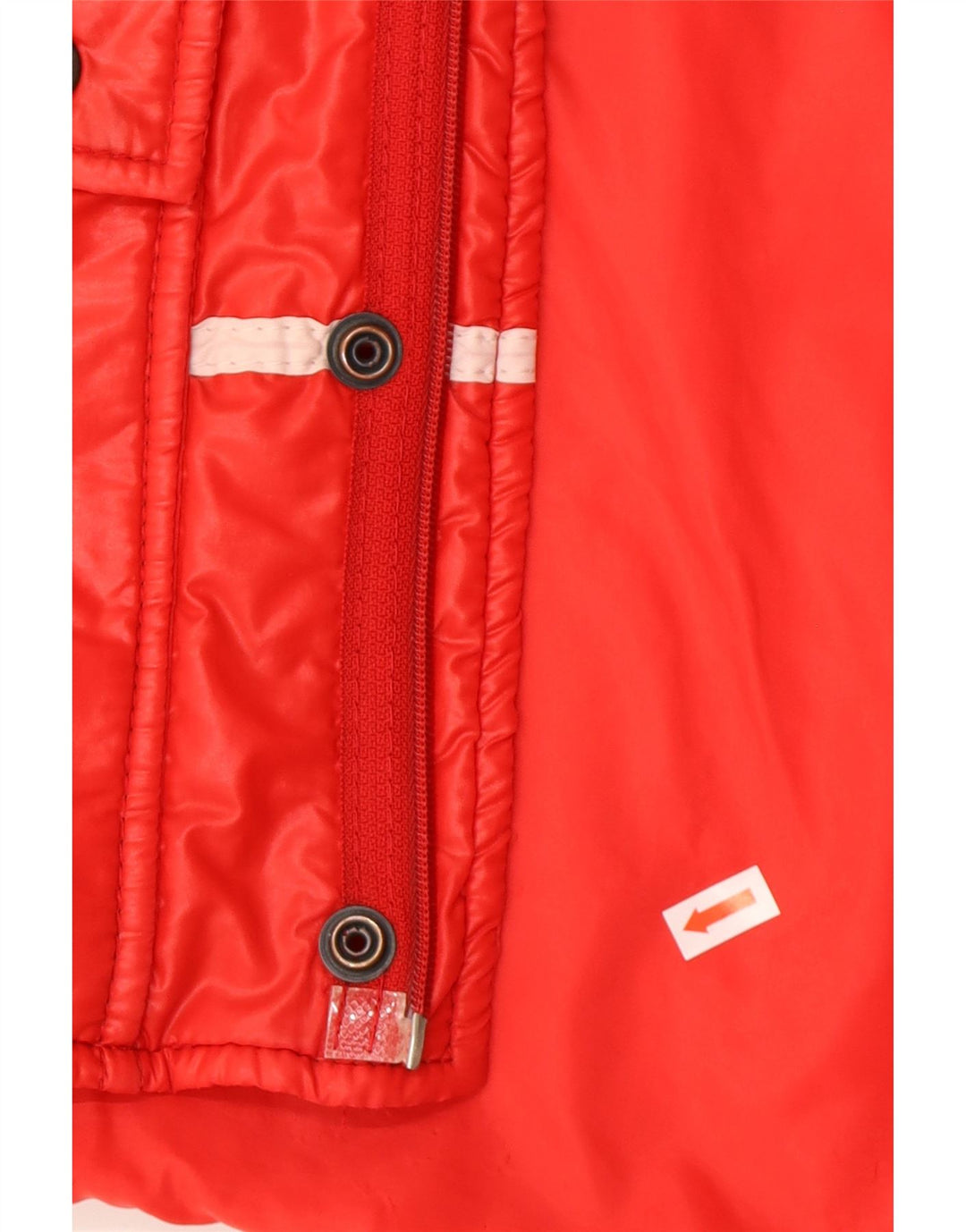 vintage Mens Gilet Rembourré UK 36 Petit Rouge Colourblock Polyamide