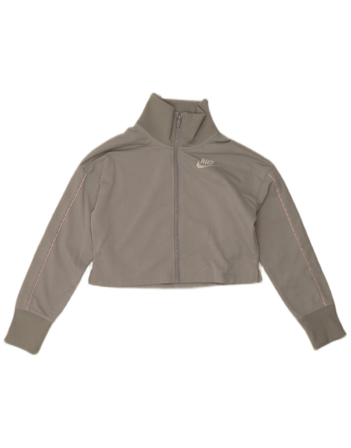 Nike Veste de Survêtement Courte Fille 12-13 Ans Large Gris Polyester