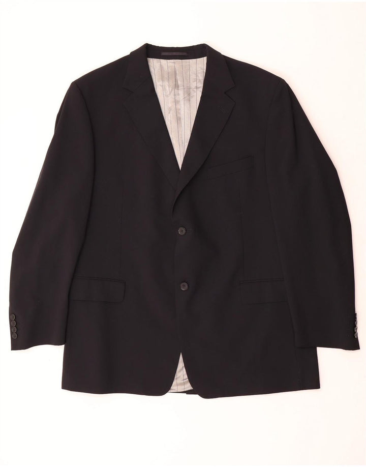 DOUGLAS Veste Blazer 2 Boutons Homme UK 46 3XL Noir Polyester