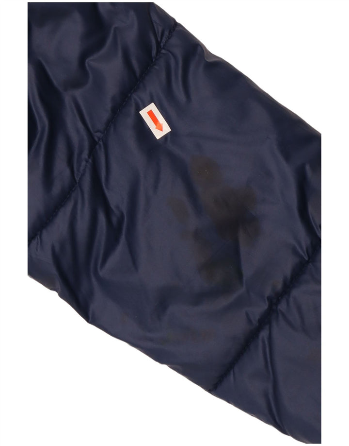 Fila Veste matelassée graphique surdimensionnée pour femme UK 6 XS Bleu marine Polyester