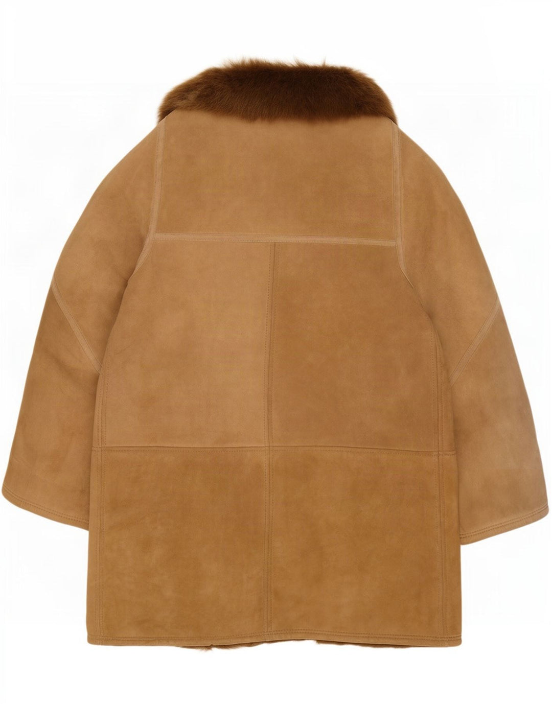 veste en peau de mouton vintage femme IT 48 XL Marron