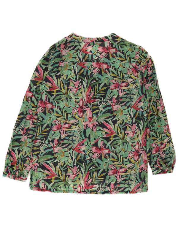 Laura Ashley Chemisier pour femme UK 14 Grand coton floral vert