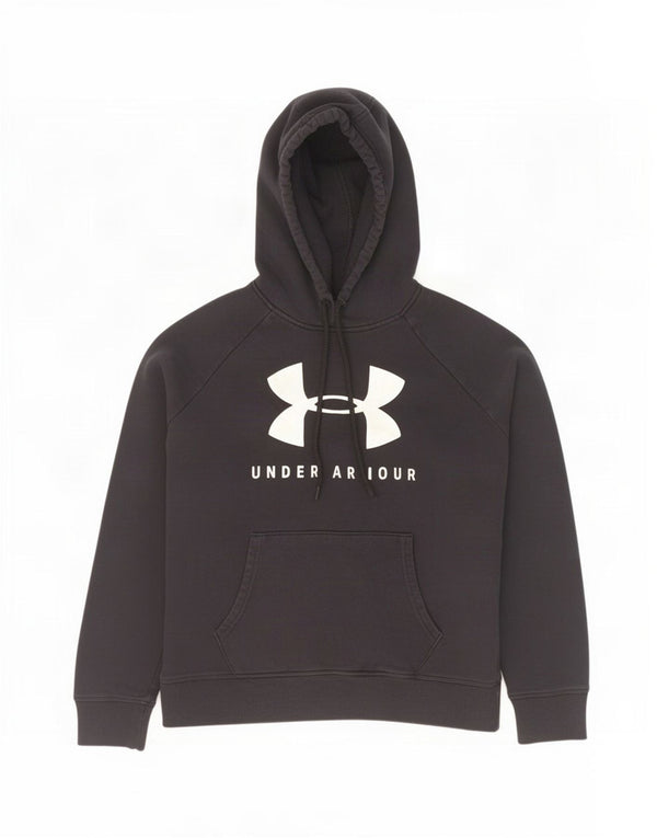 Under Armour Pull à capuche surdimensionné graphique pour femme UK 10 Small Noir