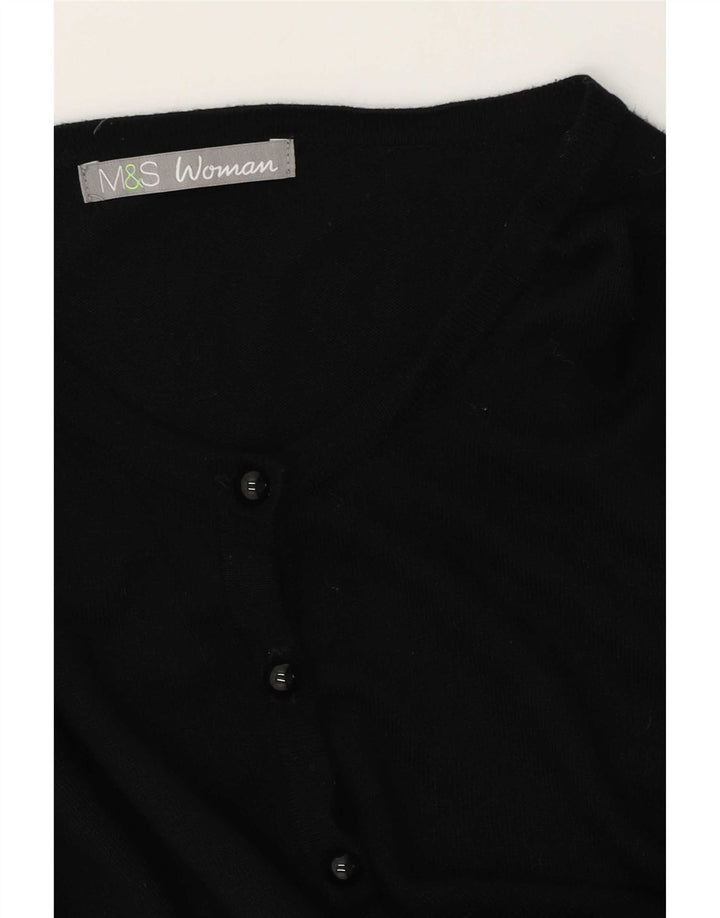 Marks & Spencer Pull cardigan pour femme UK 16 Large Noir