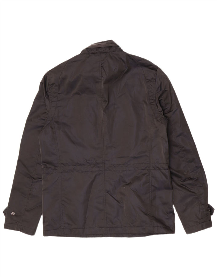 Zara Veste utilitaire à capuche pour homme UK 38 Medium Noir Polyester