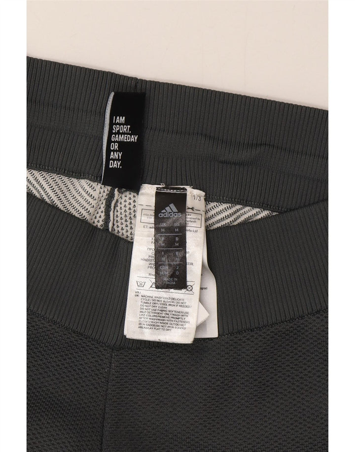 Adidas Pantalon de survêtement pour femme UK 14 Polyester gris moyen colour block