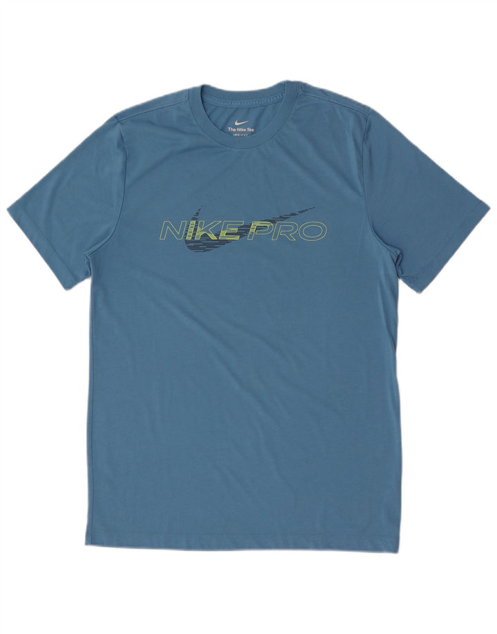 Nike Homme Dri Fit Graphic T-Shirt Haut Bleu Moyen
