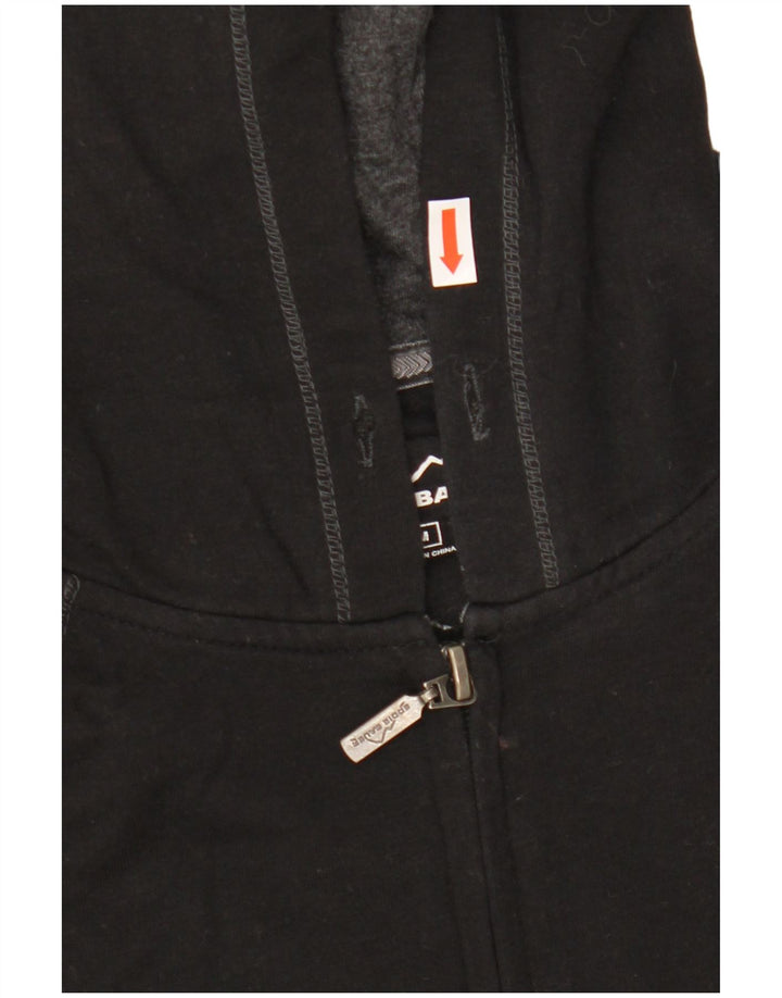 EDDIE BAUER Pull à capuche zippé pour femme UK 14 Coton noir moyen