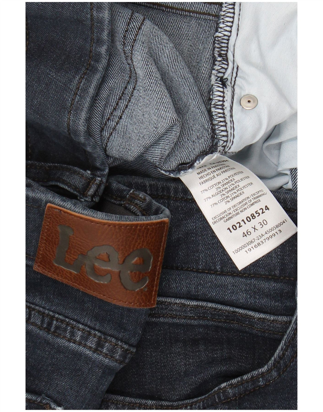 LEE Jean droit coupe décontractée pour homme W46 L30 Bleu Coton