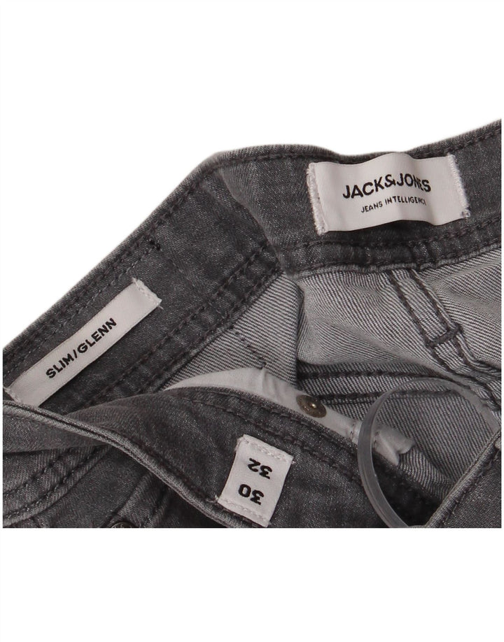 JACK & JONES Jean Slim GLENN W30 L32 Homme Gris Coton