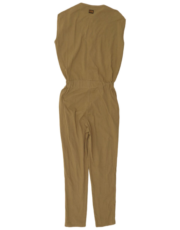 G-STAR Womens Oversized Sleeveless Jumpsuit UK 6 XS  Khaki Cotton