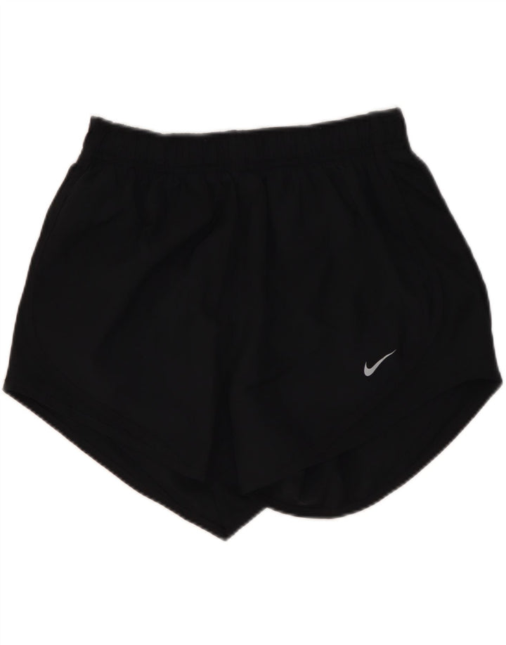NIKE Short de sport Dri Fit pour femme UK 10 Petit Noir Polyester