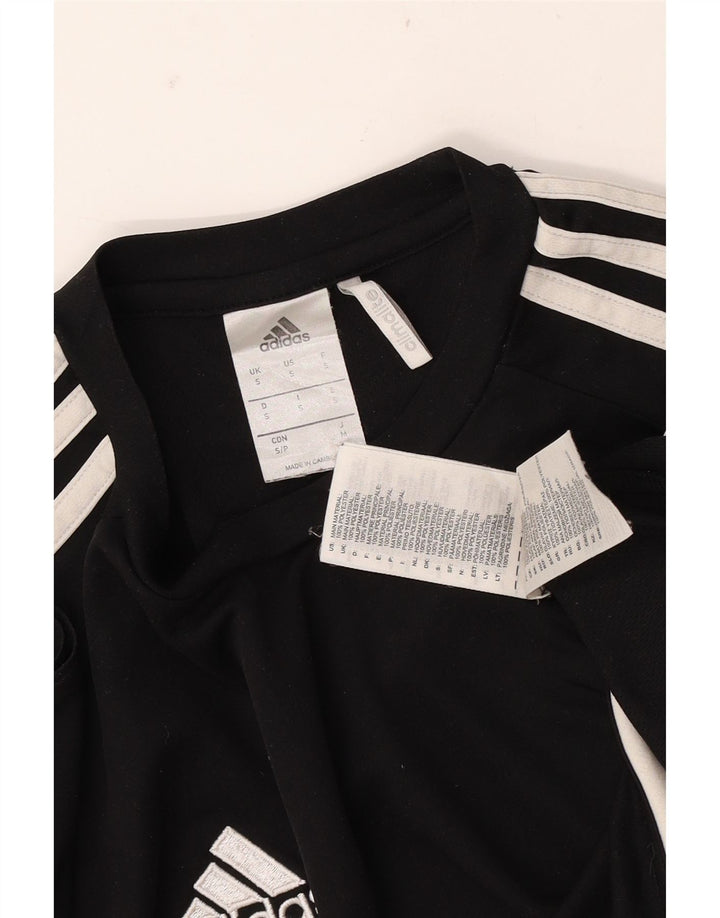 ADIDAS T-shirt Climalite pour hommes, petit, noir, polyester color block