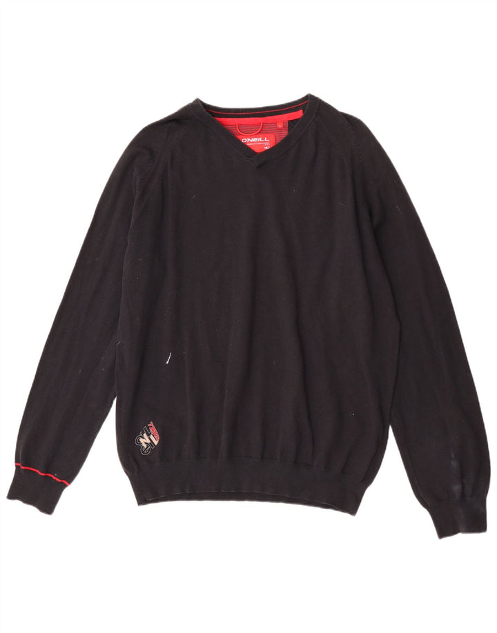O'Neill Pull col V pour homme en coton noir Taille L