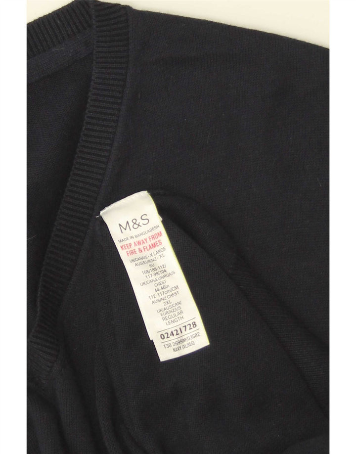 Marks & Spencer Débardeur Homme XL Bleu Marine Coton