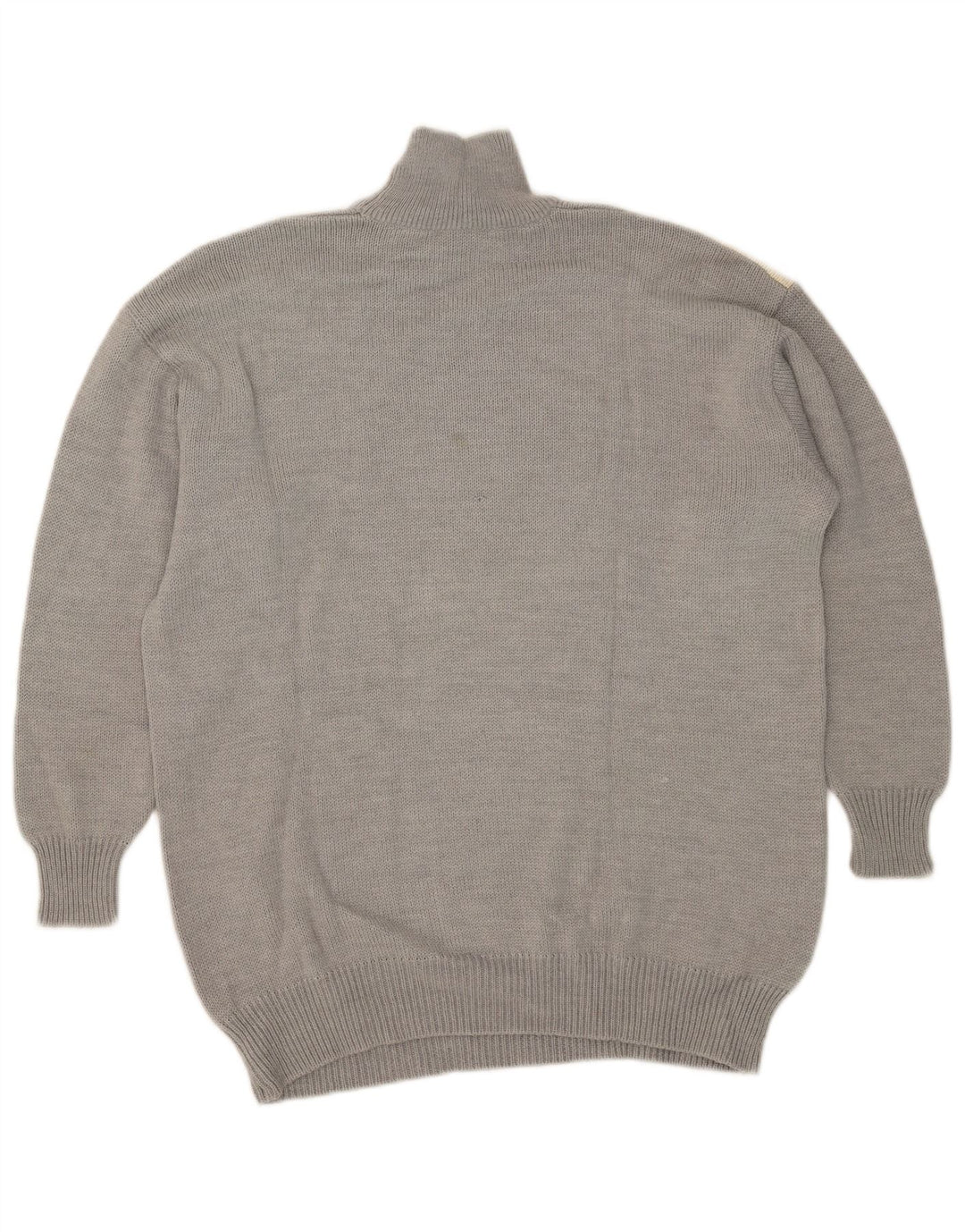 VELENO Pull col roulé pour homme en laine gris à losanges/diamants