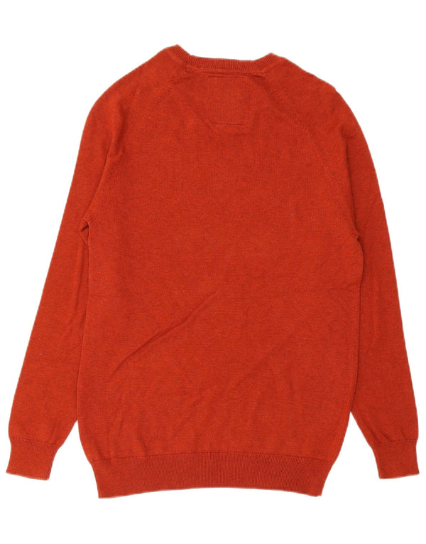 Superdry Pull à col bateau pour homme en coton orange Small