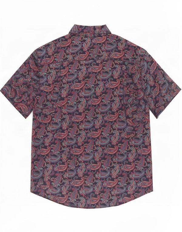 Marnie West Chemise à manches courtes pour homme 2XL Soie cachemire multicolore