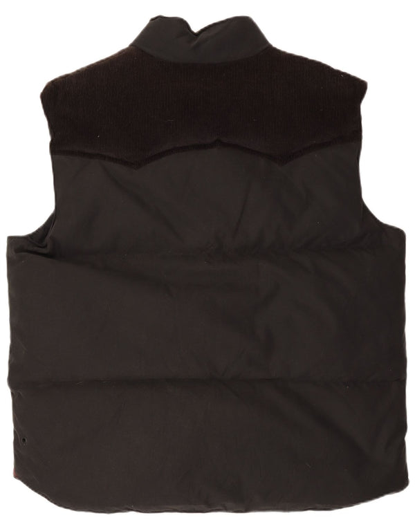 Adidas Gilet rembourré pour homme UK 42 XL Noir Colorblock Polyamide