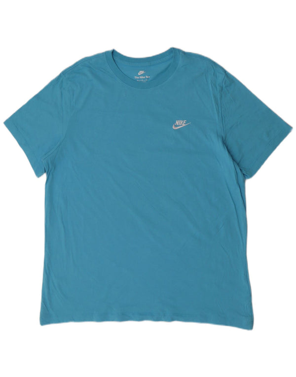 Nike T-Shirt Homme Top XL Bleu Coton