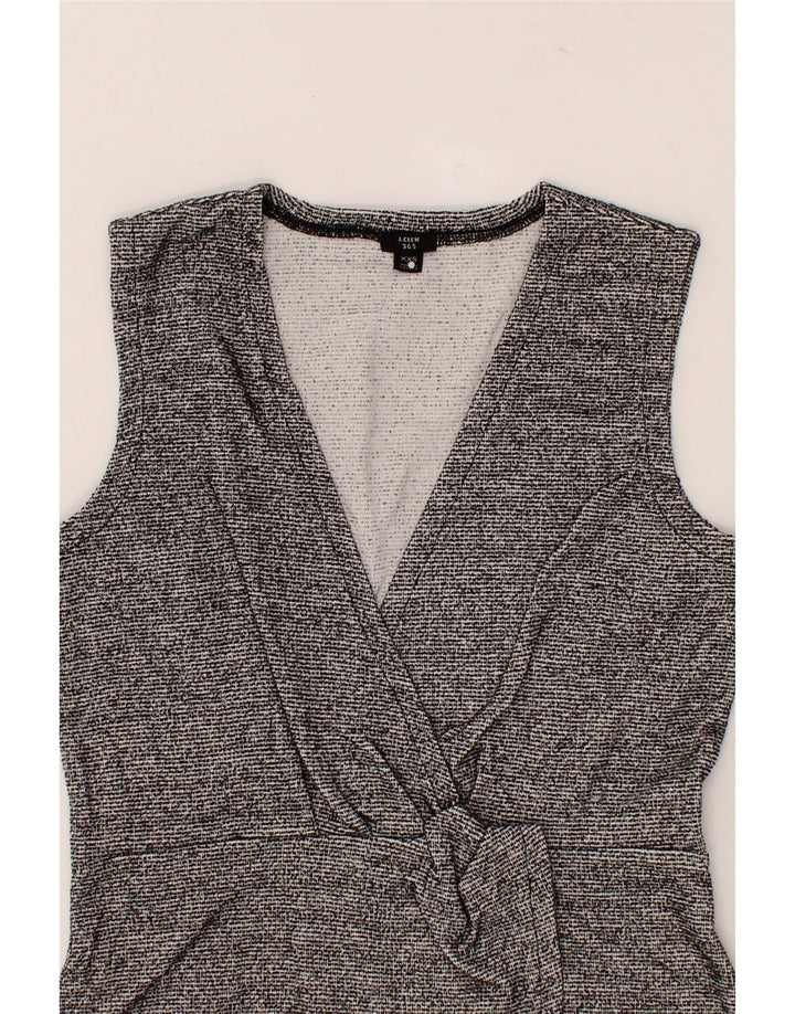 J. CREW Womens 365 Sleeveless Blouse Top UK 2 2XS Grey Polyester Vintage J. Crew and Second-Hand J. Crew from Messina Hembry 