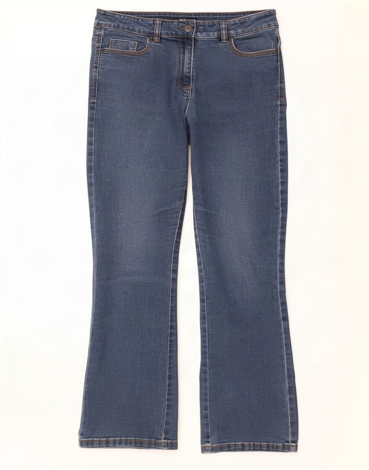 M&Co Jean Bootcut Femme UK 12 Moyen W30 L28 Bleu Coton