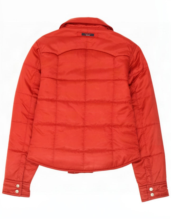 Tommy Hilfiger Veste matelassée pour femme UK 12 Rouge moyen Polyester