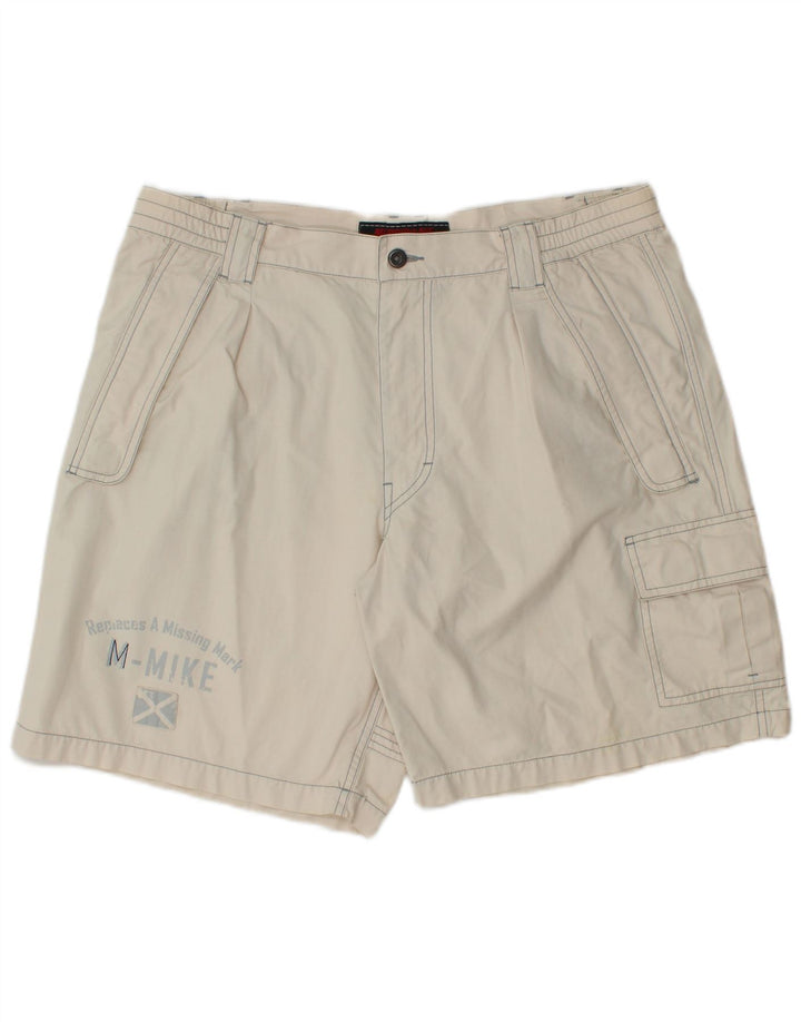 Murphy & Nye Short cargo graphique pour homme W38 XL en coton blanc