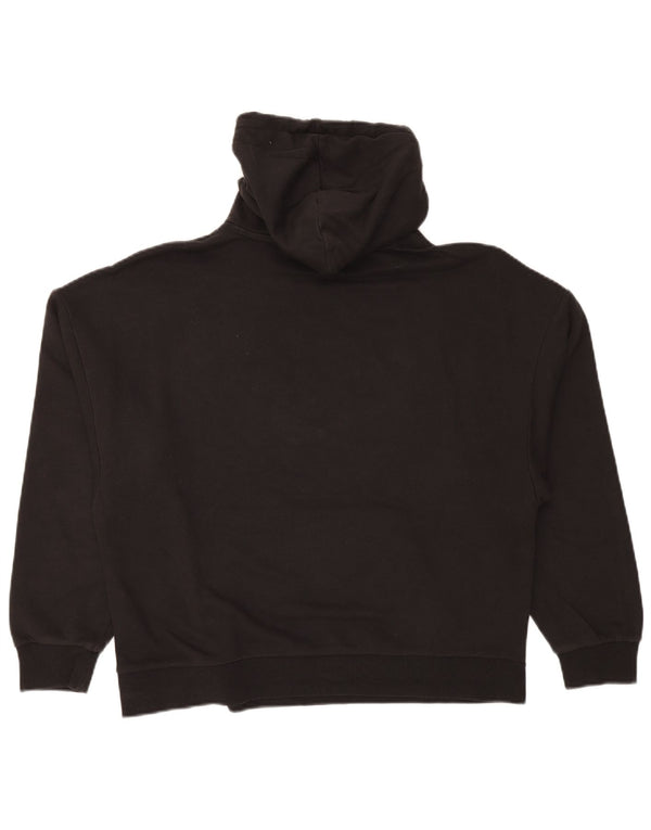 PUMA Pull à capuche graphique pour femme UK 16 Large Noir Coton