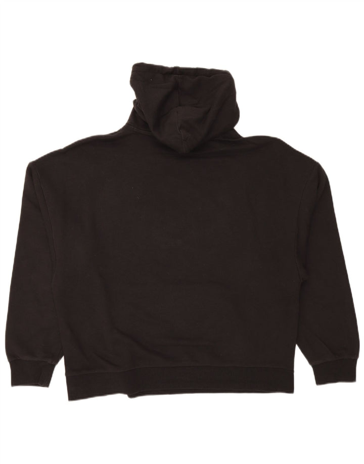 PUMA Pull à capuche graphique pour femme UK 16 Large Noir Coton