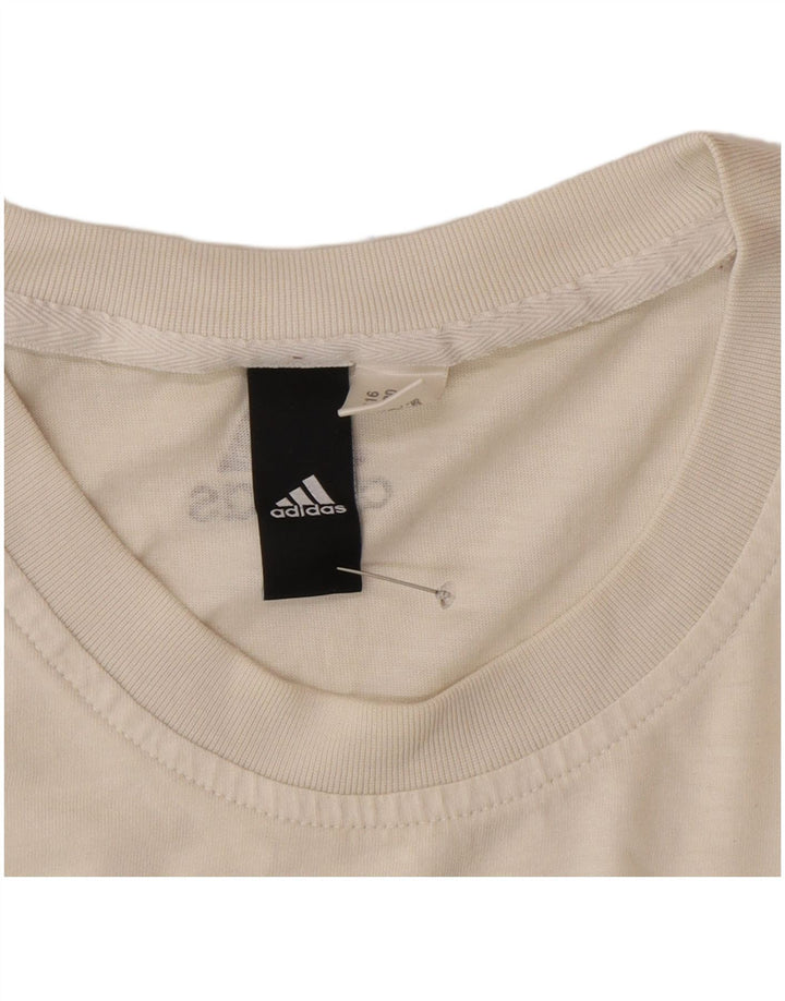 Adidas T-shirt graphique pour homme 2XL Blanc cassé