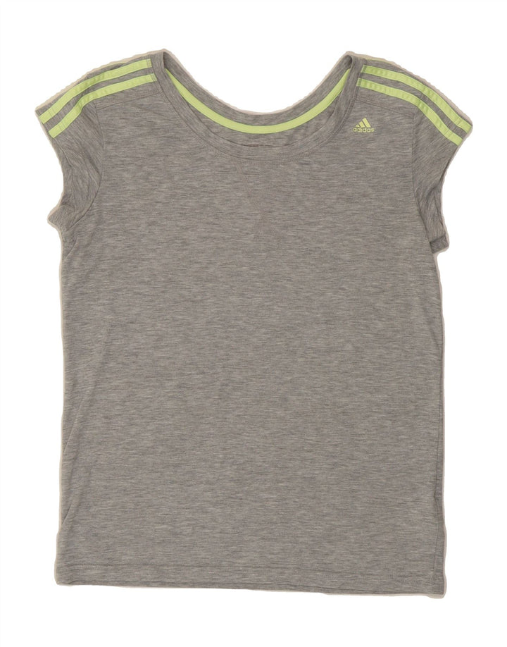 ADIDAS Womens Climalite T-Shirt Top UK 8/10 Small Grey Polyester Vintage Adidas and Second-Hand Adidas from Messina Hembry 