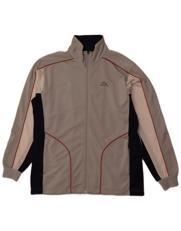 KAPPA Veste de survêtement pour homme Large Gris Colorblock Polyester
