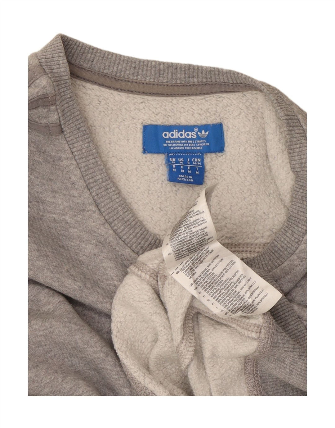 ADIDAS Sweat-Shirt Homme Gris Moyen Coton