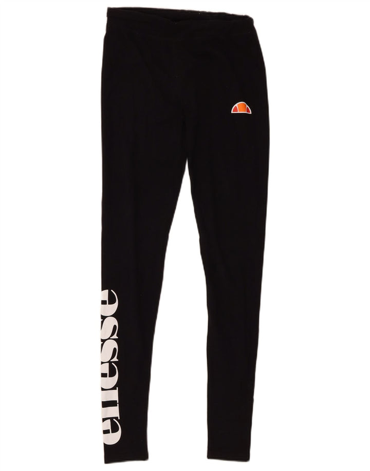 Ellesse Leggings graphiques pour femme UK 8 Small Noir Coton