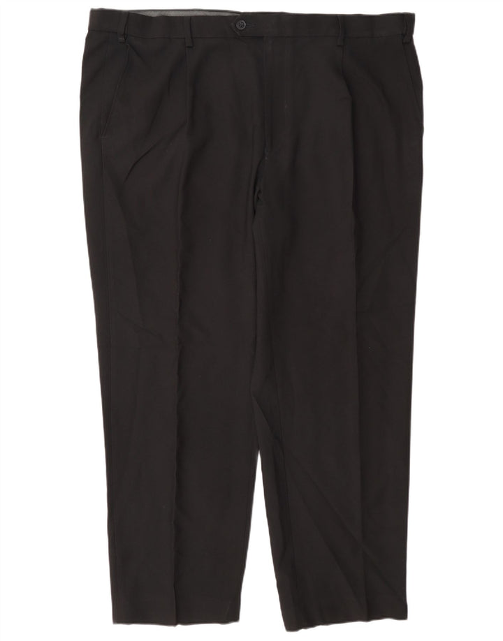 Marks & Spencer Pantalon de costume coupe classique pour homme W42 L29 Noir Polyester