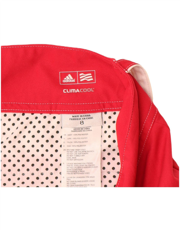 Adidas Femmes Climacool Mini Jupe US 8 Moyen W30 Rouge Polyester